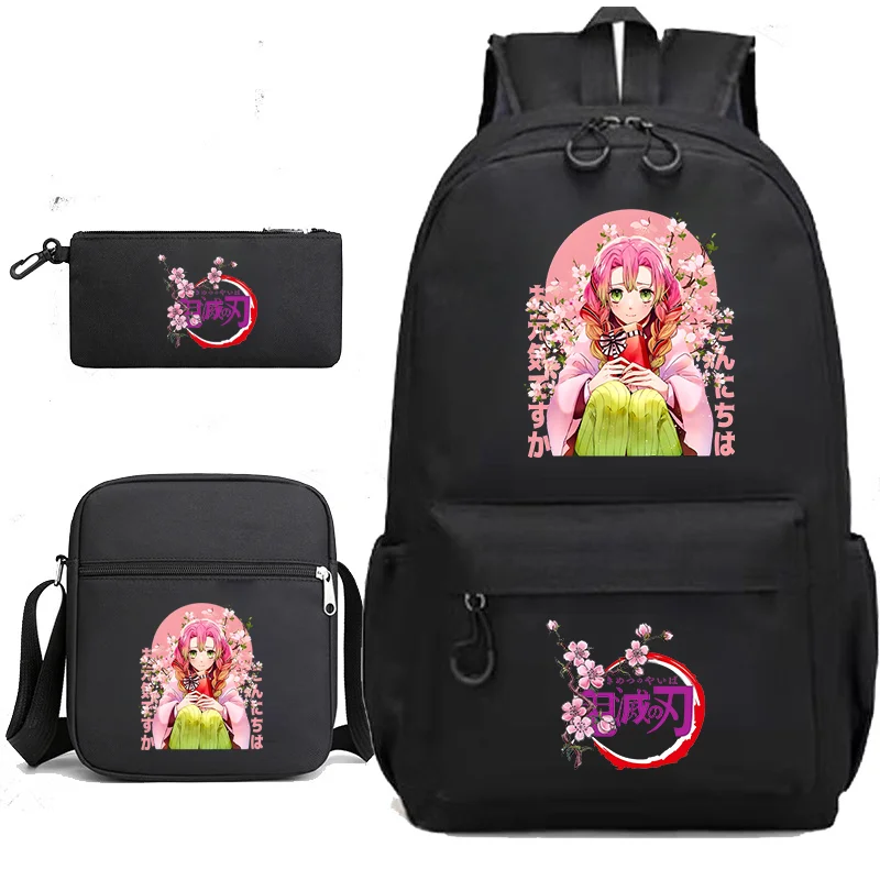 

Anime Demon Slayer School Bag Kimetsu No Yaiba Kanroji Mitsuri Bagpack Girls Boy Backpack Laptop Children Travel Bookbag Mochila