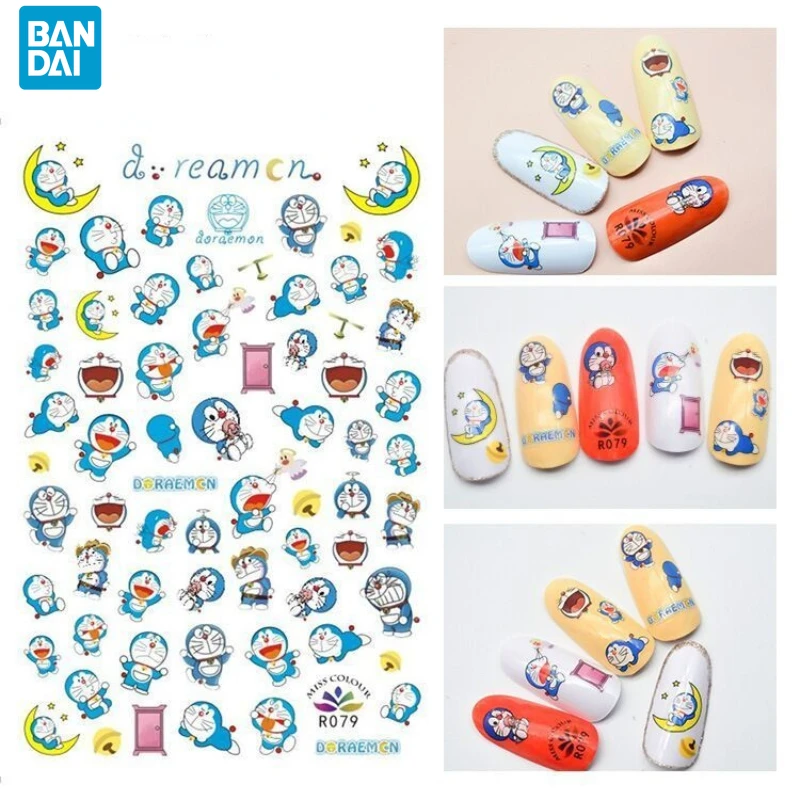 

Bandai Doraemon Мультяшные наклейки для ногтей для женщин супер крутые наклейки для ногтей