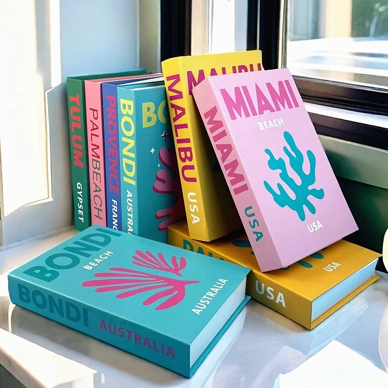 Palm Capri Ibiza Miami Tulum Поддельная коробка для хранения книг Серия путешествий