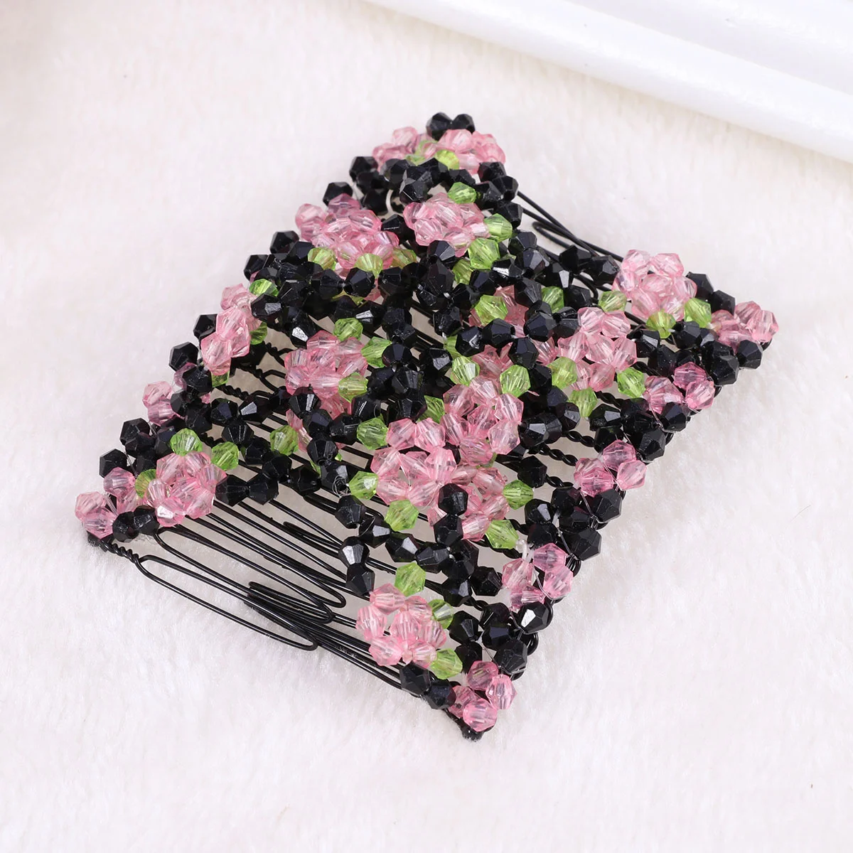 

Hair Comb Double Row Inserted Comb Rose Shaped Hair Comb Hair Accessiories For Girls )