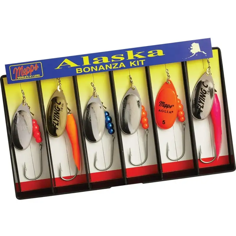 

Alaska Bonanza Kit, Plain Single Hook Spinner Assortment for Salmon