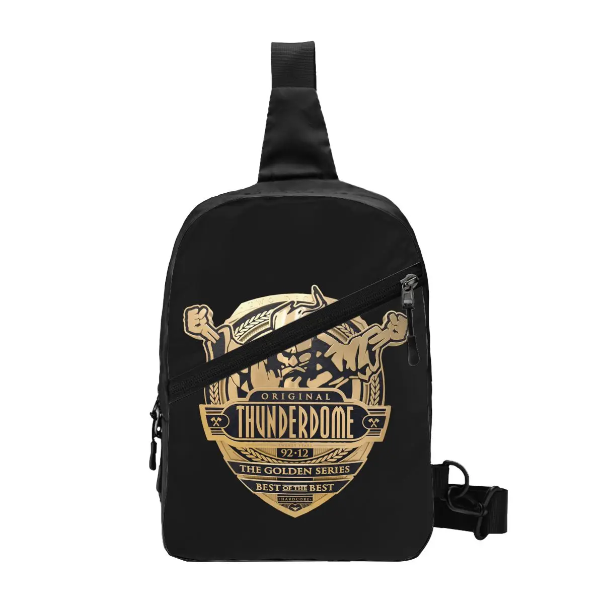 

Custom Thunderdome Sling Bag for Men Cool Hardcore Techno And Gabber Shoulder Chest Crossbody Backpack Travel Hiking Daypack