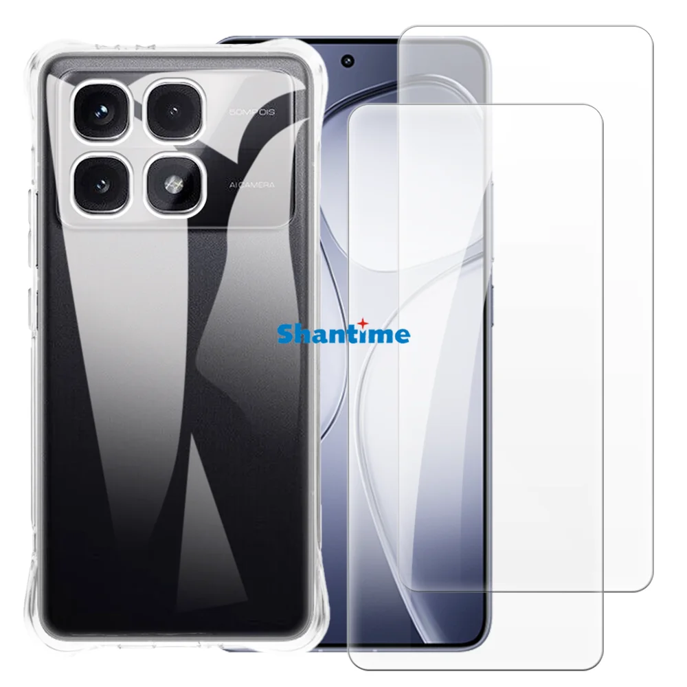 Мягкий чехол + комплект из закаленного стекла для Xiaomi Redmi K70 Ultra 5G Extreme Edition полная