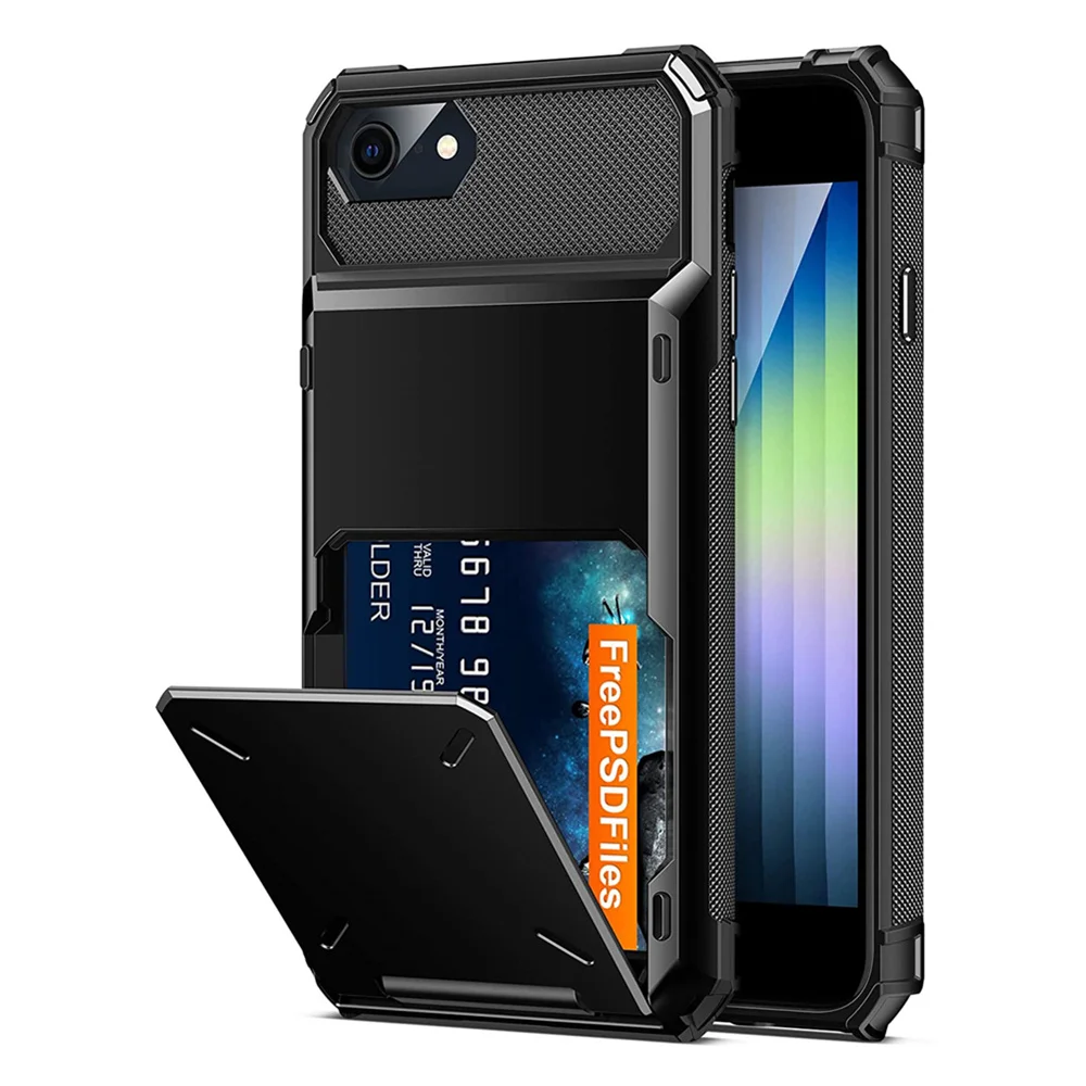 

For iPhone SE3 SE2 SE 2022 Coque For iPhone SE 2022 2020 Case Wallet 5-Card ID Slot Credit Card Holder Flip Hidden Pocket Cover