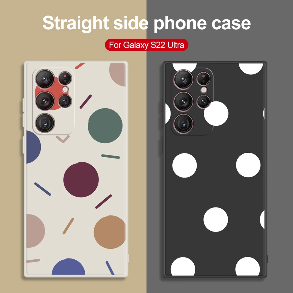

Polka Dot Painted Case For Samsung Galaxy S22 S21 Ultra S20 FE Plus Silicon Cover For Samsung S10 Plus S10E Antifall Cover Funda