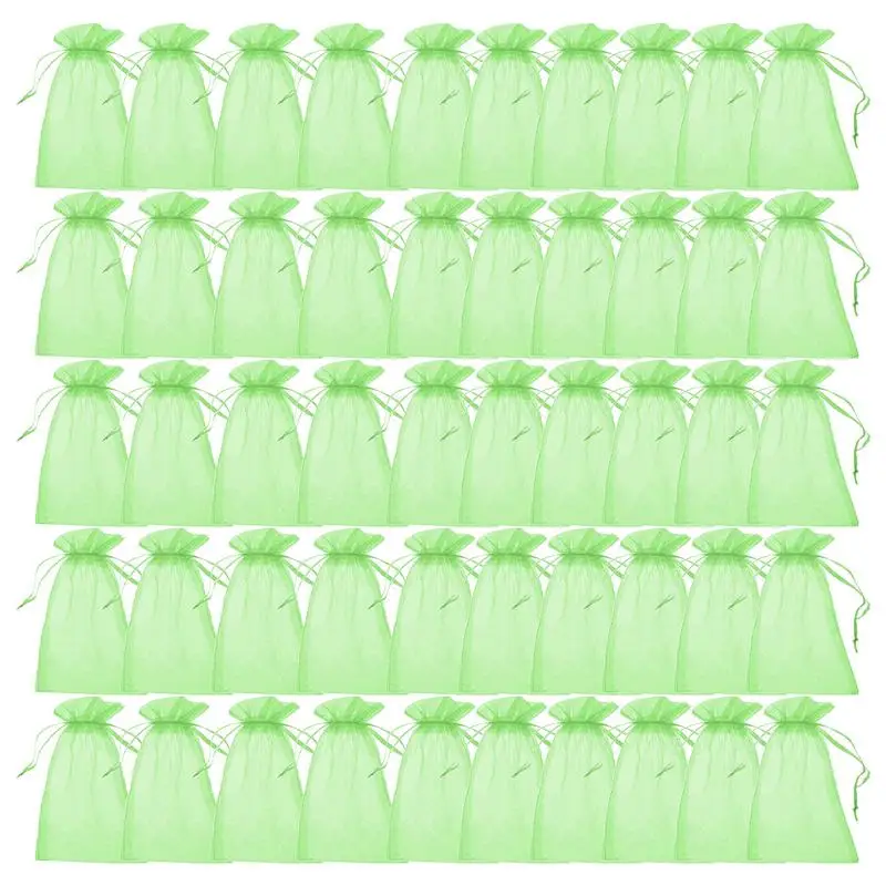 

50Pcs Fruit Protection Bags Organza Fruit Protection Bags With Drawstring 50Pcs Garden Plant Flower Fruit Protect Bag Mesh