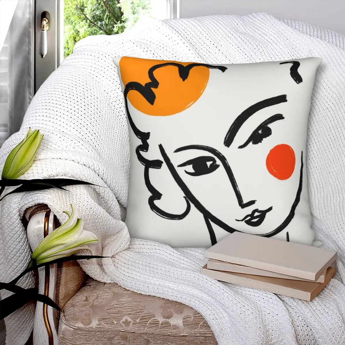 Наволочка Matisse Berggruen Cie из полиэстера и льна бархатная креативная декоративная