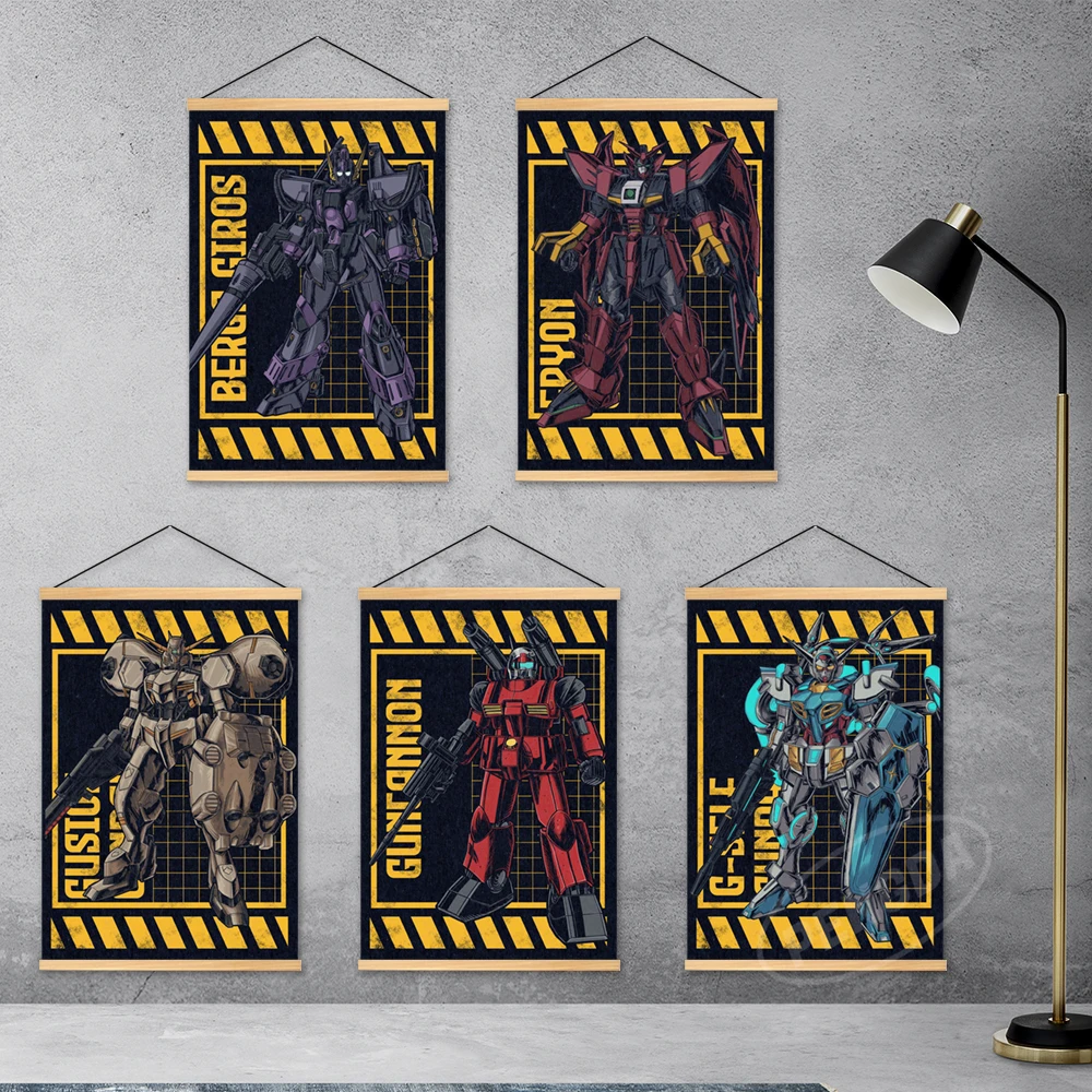 

Холст Gundam, печать, домашний декор, аниме, деревянная подвесная картина, фотоплакат, Современная Стена, фотография детской комнаты