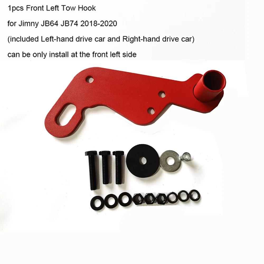 

Передний левый/правый или передний буксировочный крюк, пункты восстановления для Suzuki Jimny JB64 JB74 2018 2019 2020 2021 2022 2023, Внешние детали автомобиля