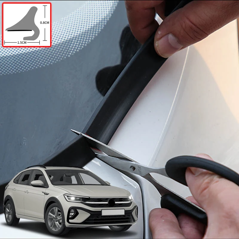 

For Volkswagen Taigo 2021 2022 Car Seal Strip Windshied Spoiler Filler Protect Edge Weatherstrip Strips Sticker Auto Accessories