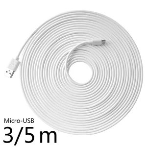 3/5 Meteres Long Micro USB Charging Charger Wire Flexible White Cable Cord for Samsung Huawei Xiaomi