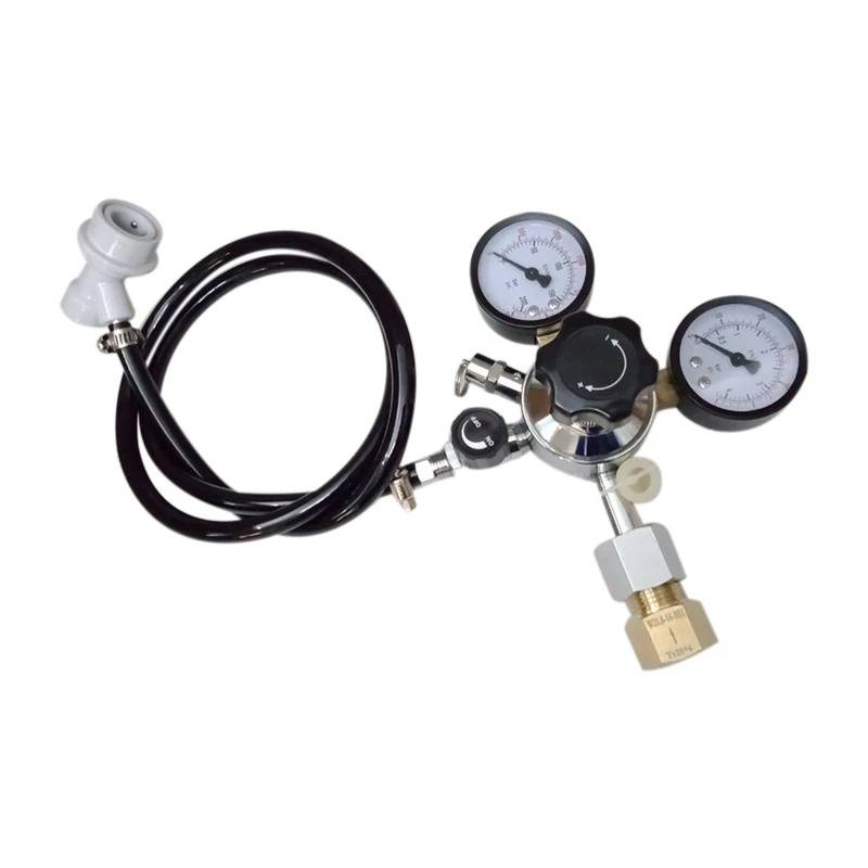 

Home Brew Beer Gas Line Assembly, 5/16 Inch PVC Gas Carbonation Hose,W21.8 Co2 Regulator With Convert Adapter For Co2 Gas Bottle