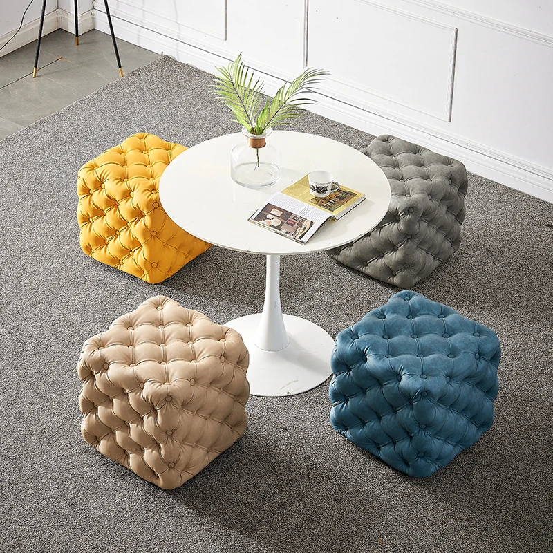 Protable Modern Creative Vanity Design Minimalist Foot Stool Floor Bedroom Chair Barstools Repose Pied Modern Furniture Home