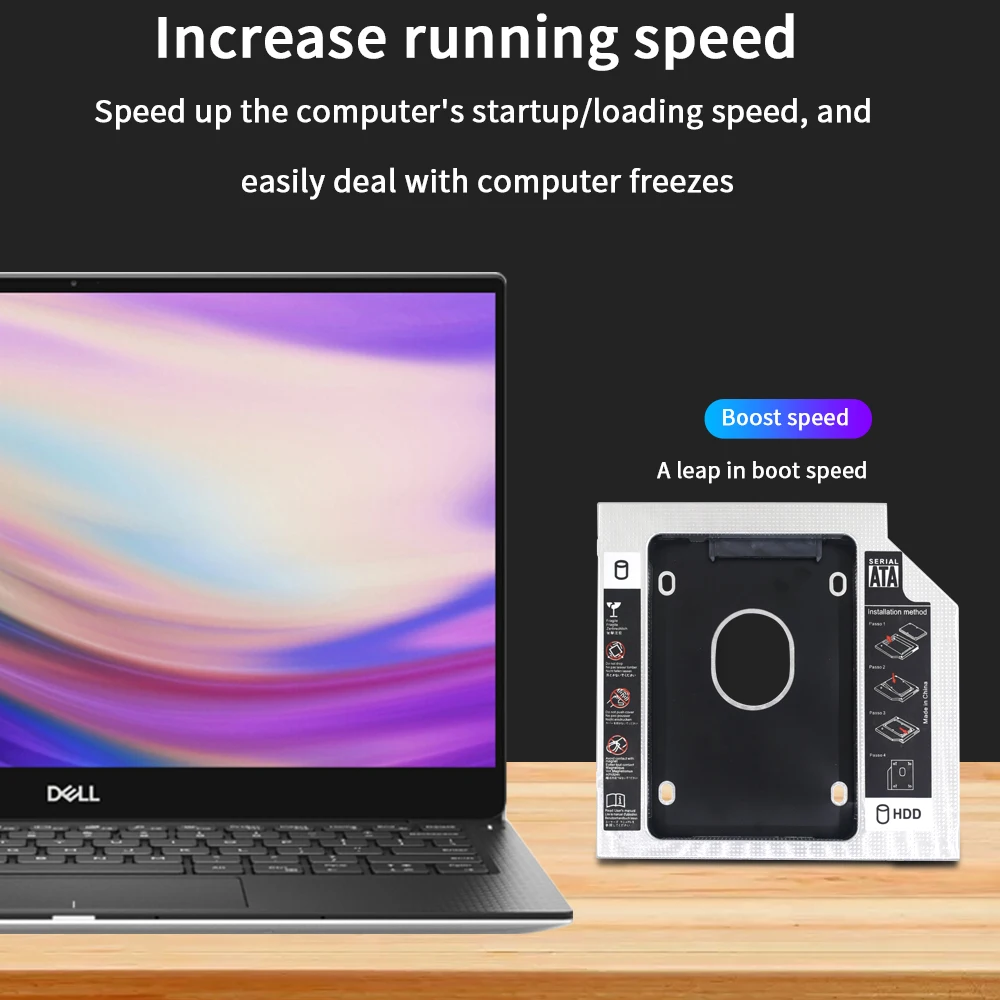 Универсальный 2 5 2-й 9 мм Ssd Hd SATA жесткий диск HDD Caddy адаптер Bay для Cd Dvd Rom Optical дюйма