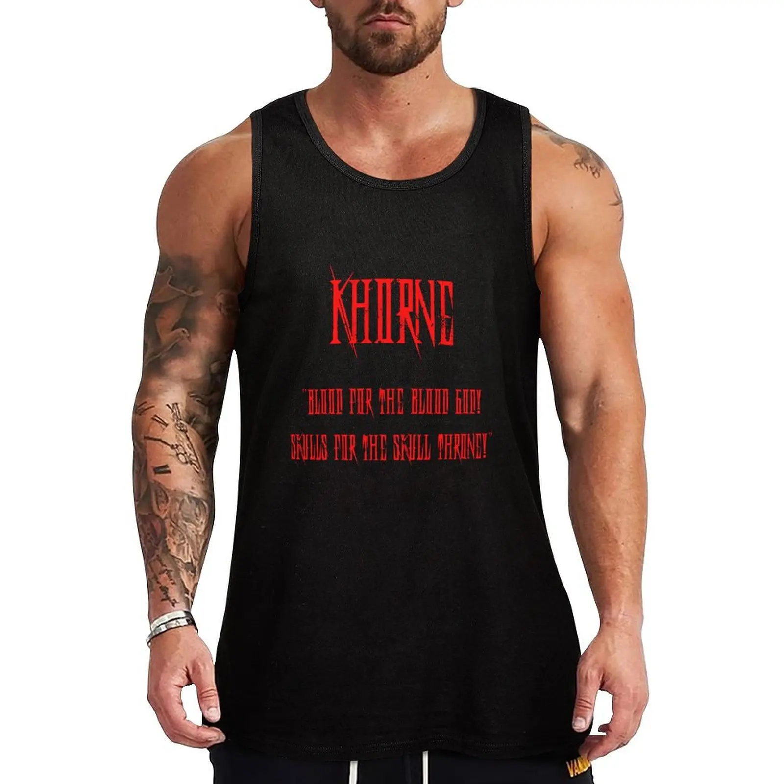 God of Chaos: Khorne Tank Top аксессуары для спортзала мужская одежда бодибилдинга