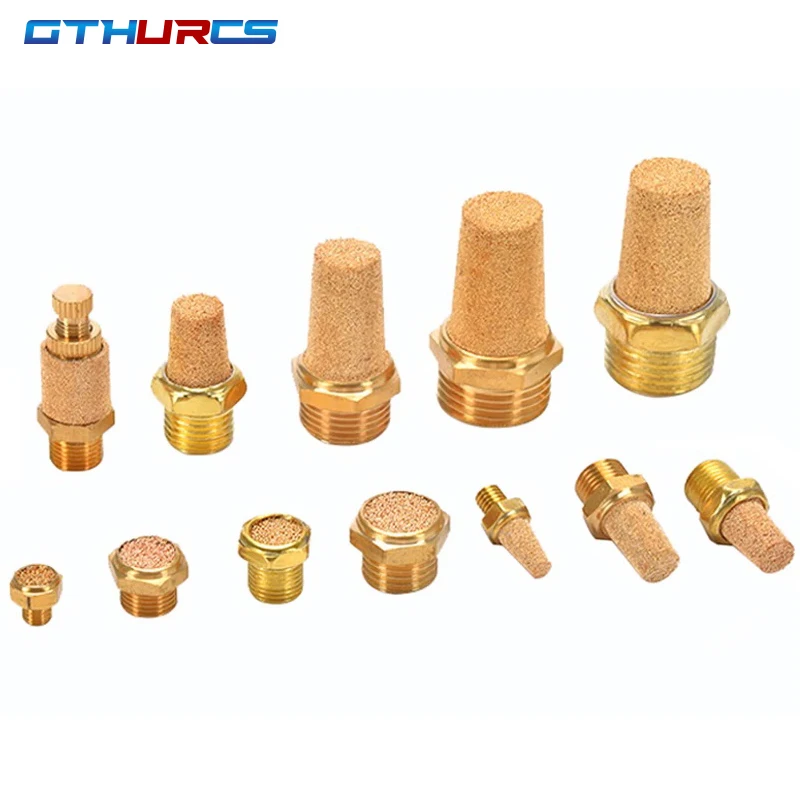 

Pneumatic Exhaust Muffler Silencers 1/8 1/4 3/8 1/2 BSP Male Thread For Air Noise Brass Adjustable Long Short BSL M5
