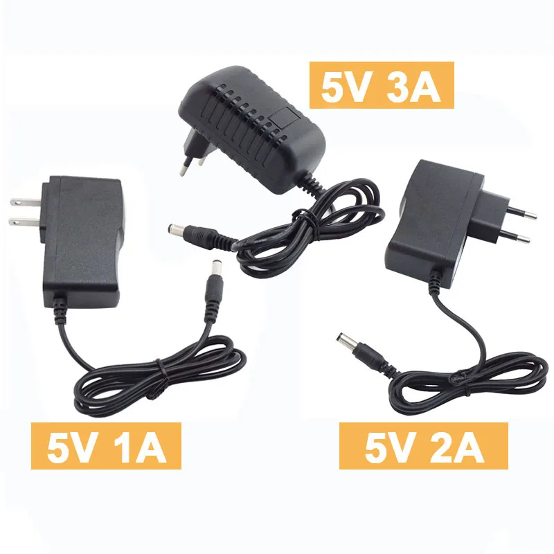 

FVJVYE Адаптер питания 110-240В 5В 1/2/3А для светодиодных лент