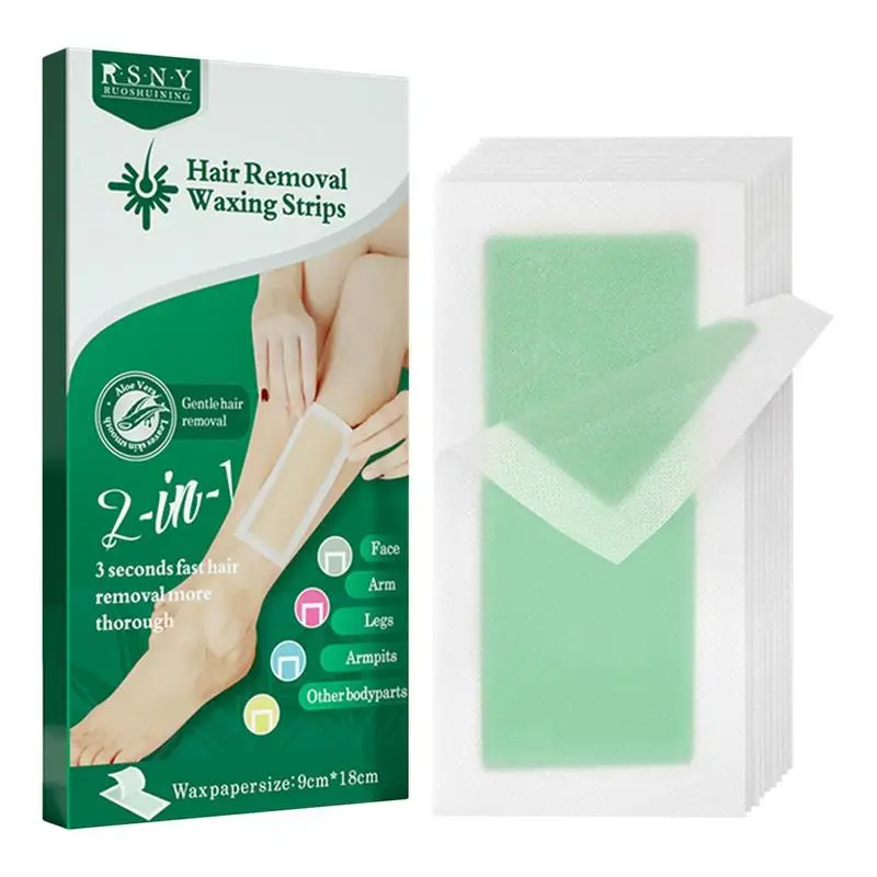 

24 Sheets Hair Removal Tool Wax Strips Waxing Wipe Sticker For Face Leg Lip Eyebrow Body Hair Removal Strip Paper Two Side