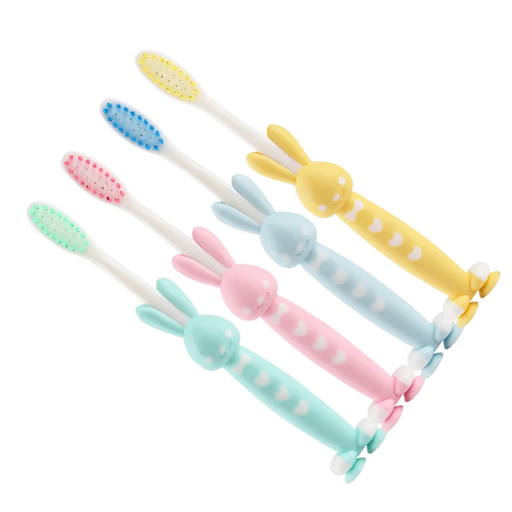 

4pcs Children's Rabbit PP Handle Cartoon Soft Suction Cup for Pupil Toddlers Children Kids