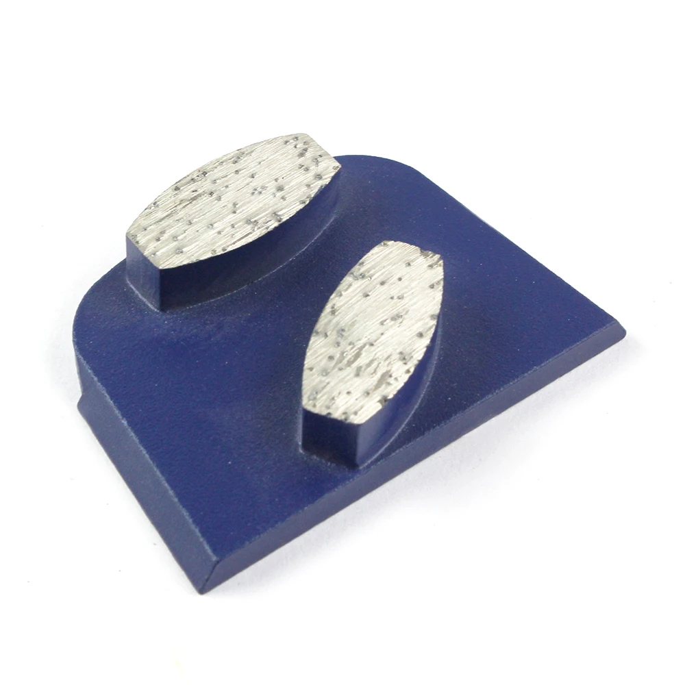 Diamond Grinding Disc Wheel 2 Irregular Shape Sintered Segment Metal Block For Epoxy Solidified Concrete Floor