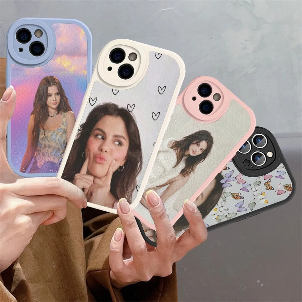 S-Selena G-Gomez Singer Phone Case Hard Leather For IPhone 16 15 14 13 12 Mini 11 Pro Max Xs X Xr 7 8 Plus Fundas