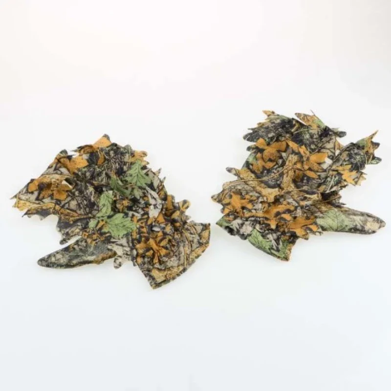 

3D охотничьи перчатки Ghillie в виде зеленых листьев из джунглей
