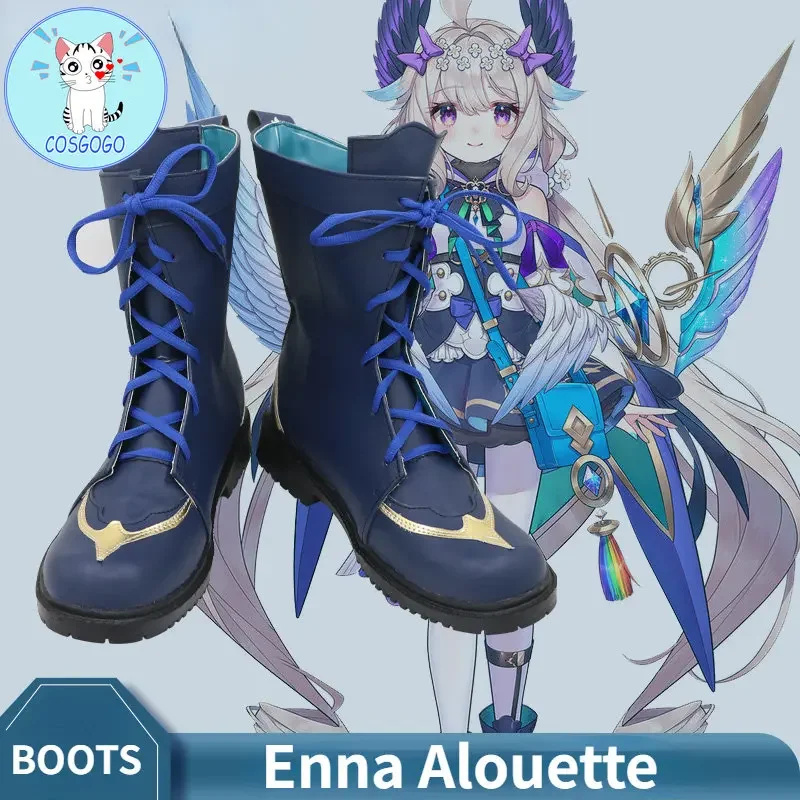 Vtuber NIJISANJI Hololive Enna Alouette обувь для косплея ботинки костюма на Хэллоуин женское
