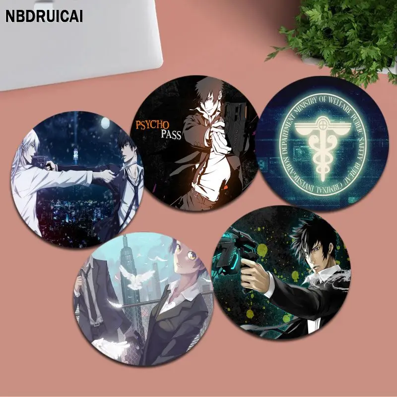 

Psycho-Pass 22x22cm Round Cabinet Gaming Laptop Computer Desk Mat Office Notbook Mouse Pad Mouse Mat For PC Mouse Carpet