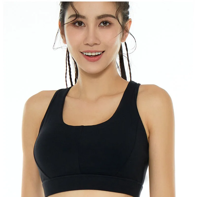 New Nylon Bra Top for Women Sexy Tight Sports Bra Fitness Gym Yoga Underwear Chest Pad Removable Shockproof Women's Bra 4 Colors