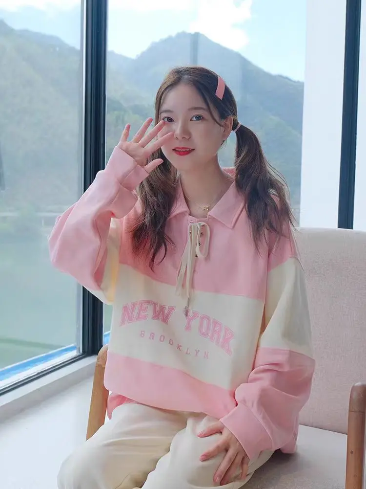 Нью-Йоркская американская винтажная лоскутная рубашка-поло Bangdage уличная женская