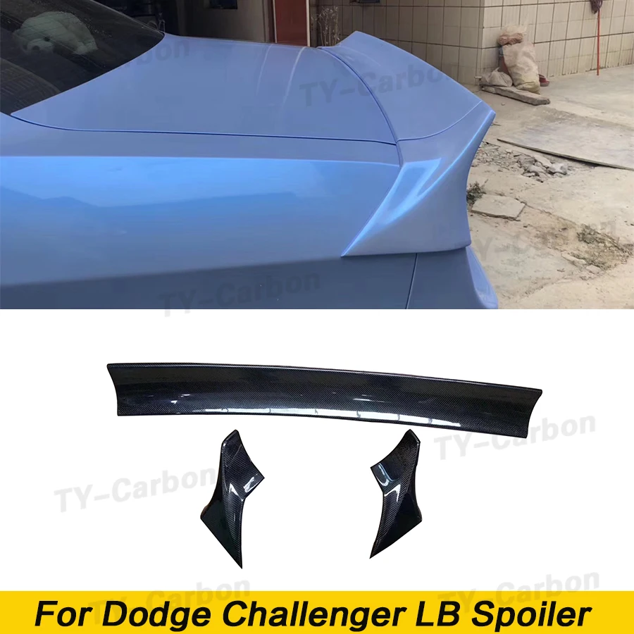 For Dodge Challenger Spoiler High Quality Carbon Fiber FRP Car Rear Trunk Spoiler Boot Wing Primer 2015 2016 2017 2018