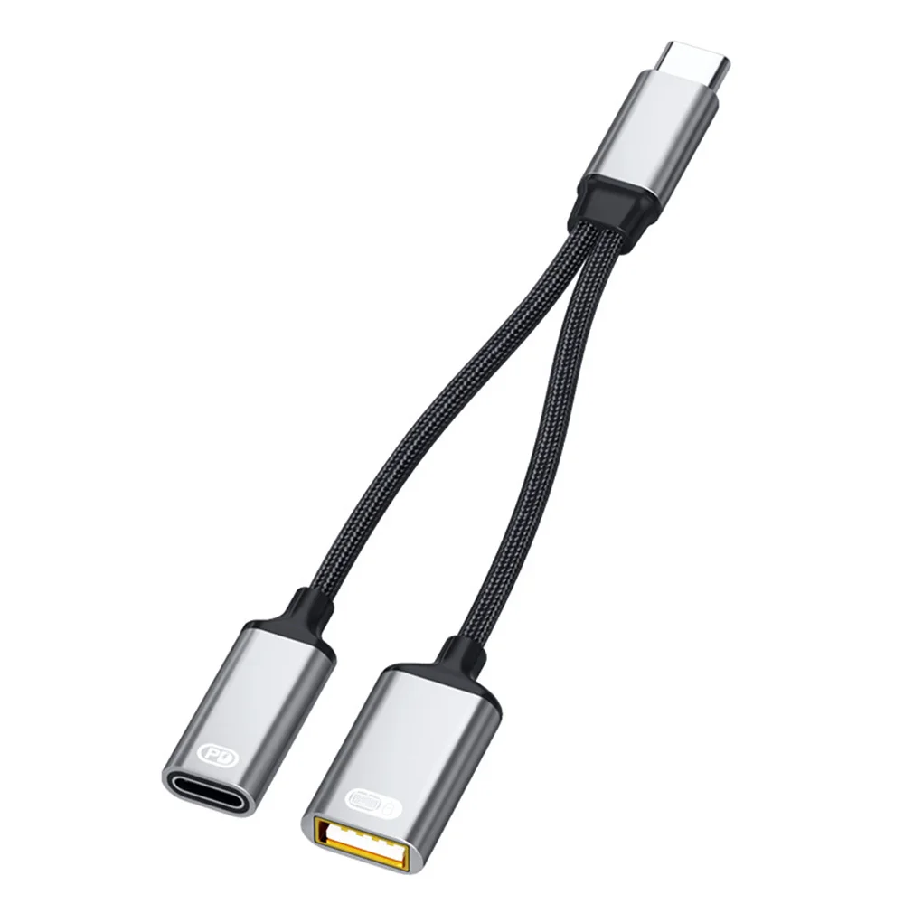 

2 In 1 30w Pd Type-c Otg Cable Adapter Type-c Otg For Laptop Phone Fast Charging Usb-a 2.0 Cable Accessories Multifunction New