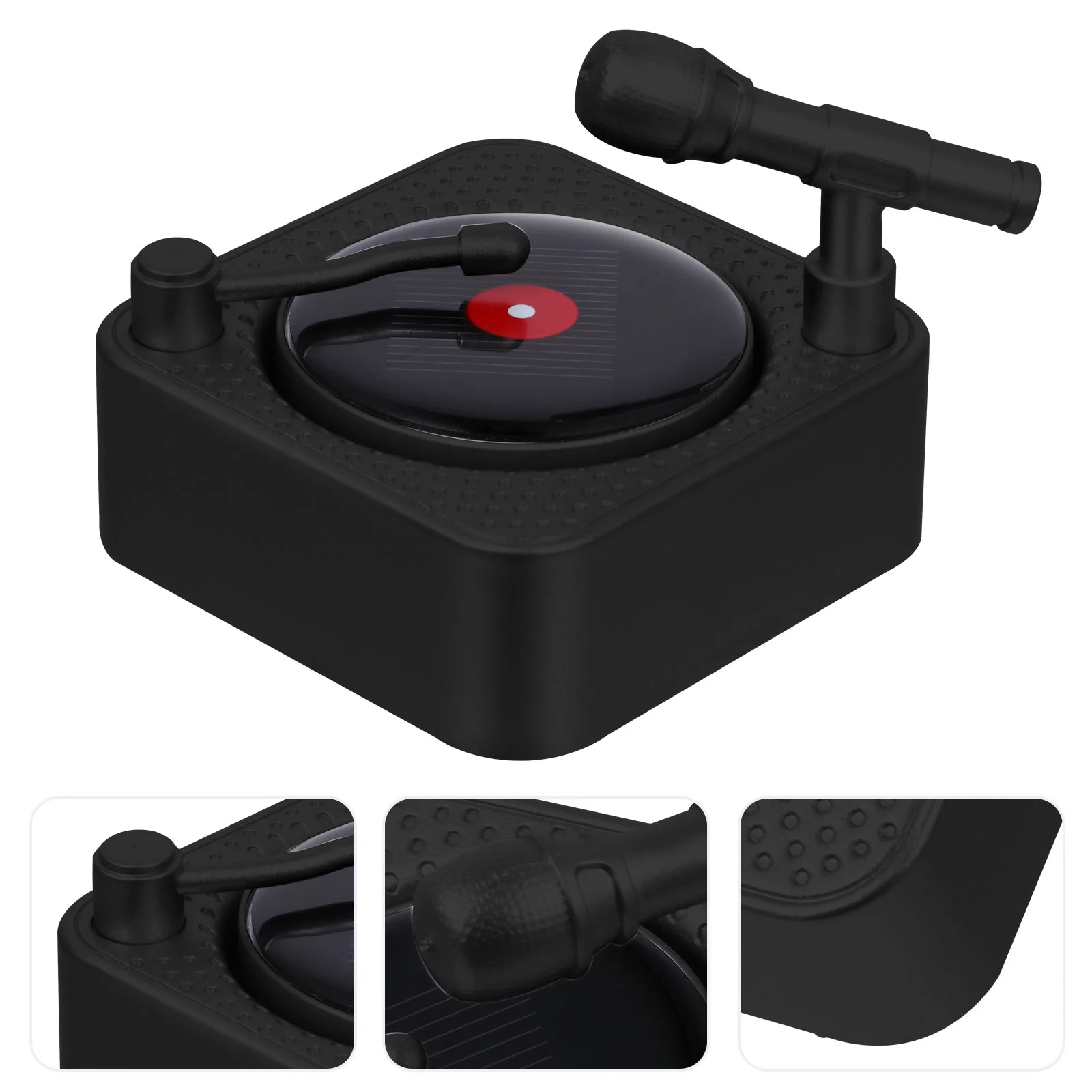 

Car Aroma Diffuser Auto Air Vent Fragrance Smell Diffuser Phonograph Record Design Solar Energy Car Clip Air Freshener ( Black )