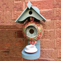 teapot bird house feeder birds nest box home garden decors decoration pets accessories