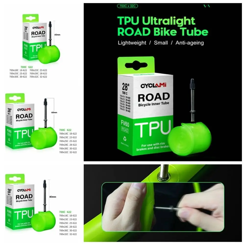 

TPU Bicycle Inner Tube Durable Ultralight Ultra Light Bike TPU Inner Tube French Valve 38g Mountain Bike