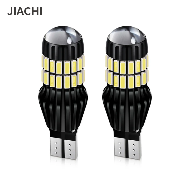 

JIACHI 2 шт. T15 авто светодиодный лампа 921 912 W16W автомобиль супер яркий T16 Парковка резервного копирования светильник CANBUS OBC Ошибка Бесплатная белый 12В-24В