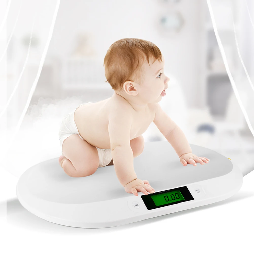 

Электронные весы для младенцев, цифровой прибор для измерения веса с ЖК-экраном, максимальный вес 20 кг, для новорожденных, домашних животных