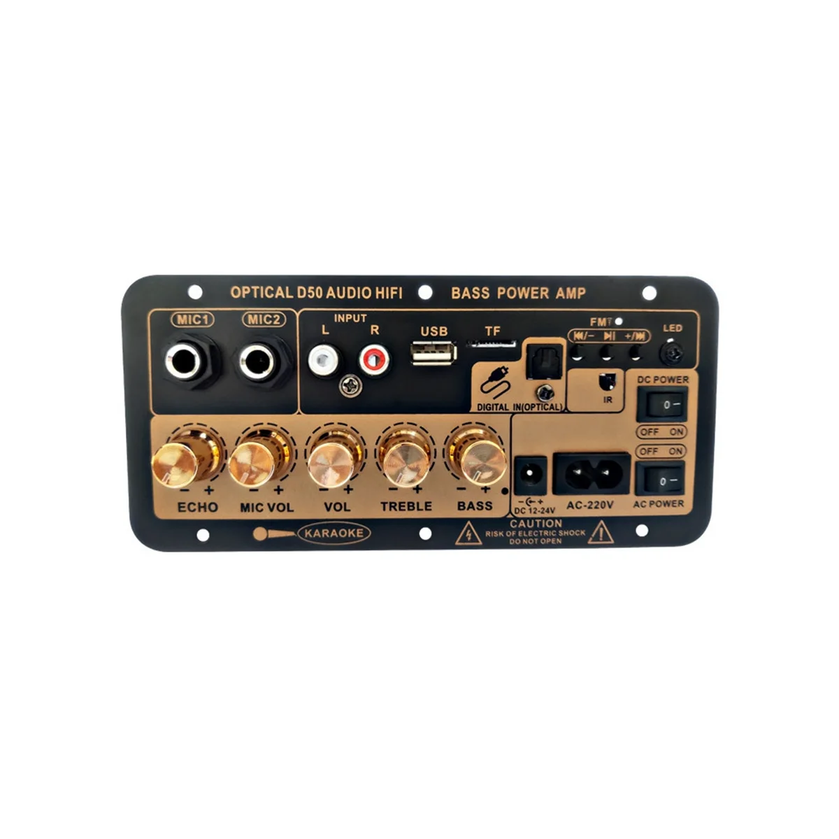 Цифровой стерео-усилитель с Bluetooth панель сабвуфером двойной микрофон для караоке