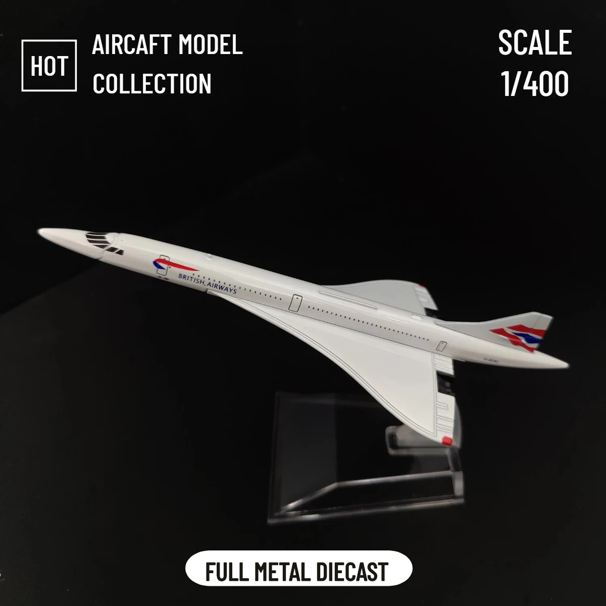 

Scale 1:400 Metal Airplane Replica 15cm British Airways Concorde Aircraft Diecast Model Aviation Collectible Miniature Ornament