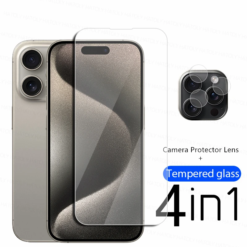 

For iPhone 15 Pro Max Glass Protector iPhone 14 15 Pro Max Screen Protector Tempered Glass Anti Scratch Protective Phone Film