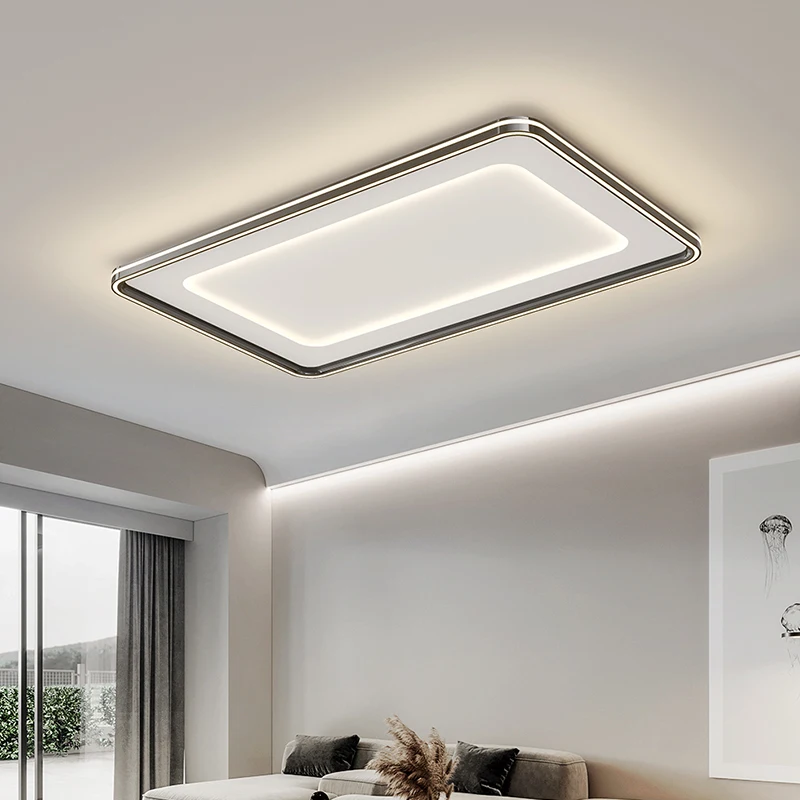 Светодиодный потолочный светильник в стиле минимализм черный белый цвет