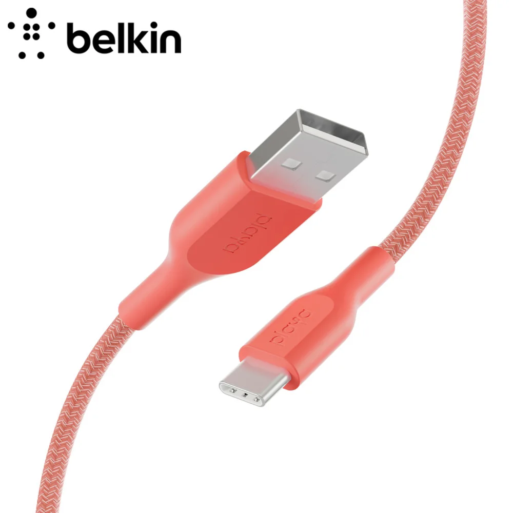 

Belkin Original USB-A to USB-C Cable 40W Playa-Series Double-Braided Nylon Certified for Huawei SuperCharge with Retail Package