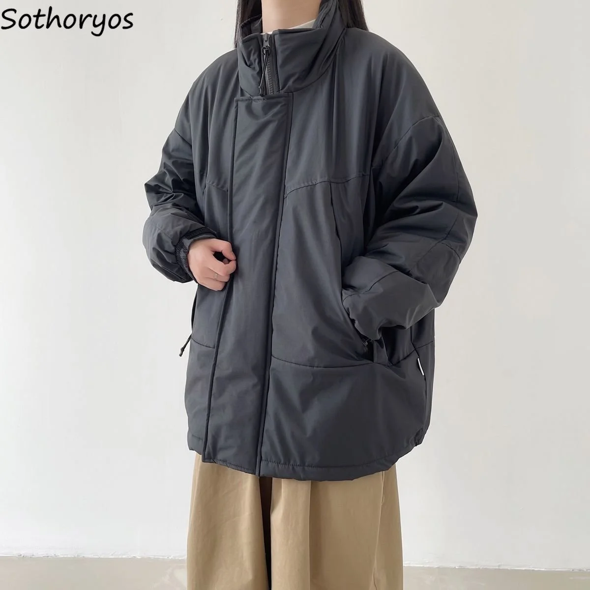 

Новинка, зимние теплые утепленные парки, женские длинные свободные уличные куртки для отдыха, молодежные универсальные пальто унисекс в стиле бойфренд и сафари, популярные шикарные пальто