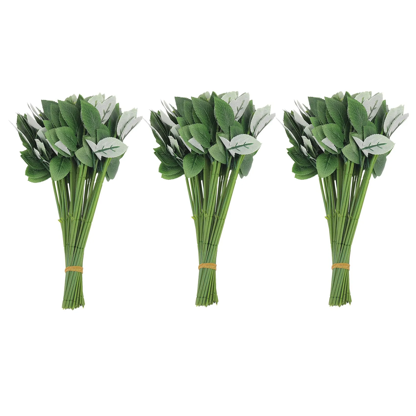 

150Pcs Artificial Fake Rose Flower Stems for Diy Handmade Bouquet Flower Leaf Vein Wedding Home Decoration