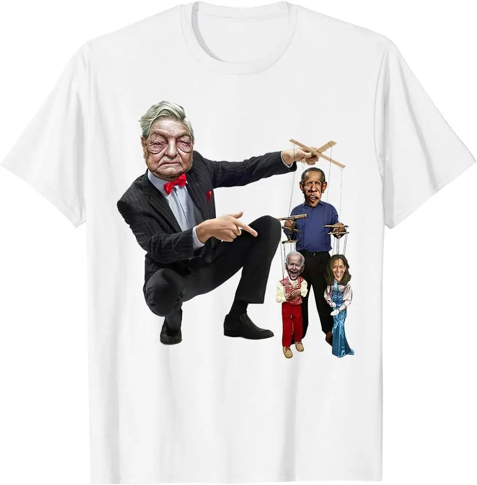 

Funny Anti Biden Liberals George Soros Playing Puppets Biden Meme Jokes T-Shirt