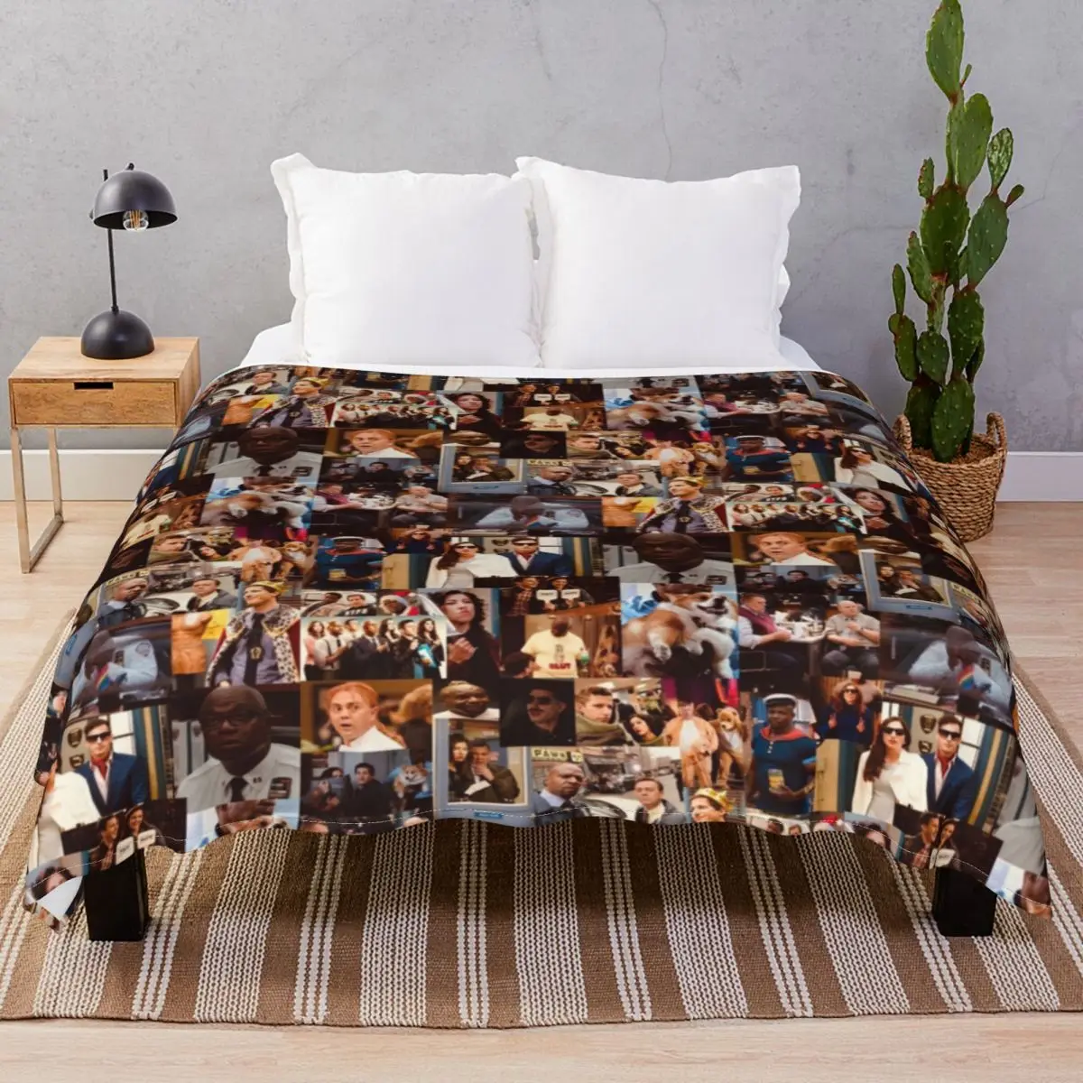 

Brooklyn Nine Nine Collage Blankets Fleece Printed Comfortable Throw Blanket for Bed Home Couch Camp Cinema