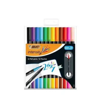 Фетровая Двусторонняя ручка Bic 12 цветов 989695 |