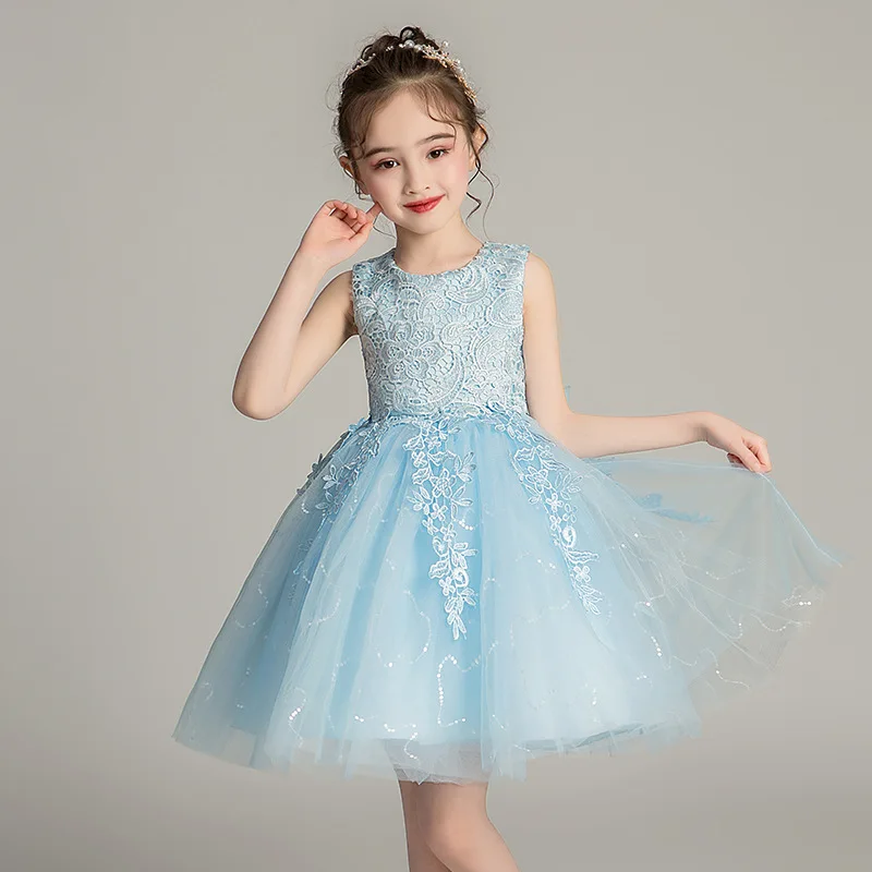 

Children's Dress, Princess Dress, Children's Wear, Girls' Fluffy Mesh Dress, Kindergarten Performance Dress
