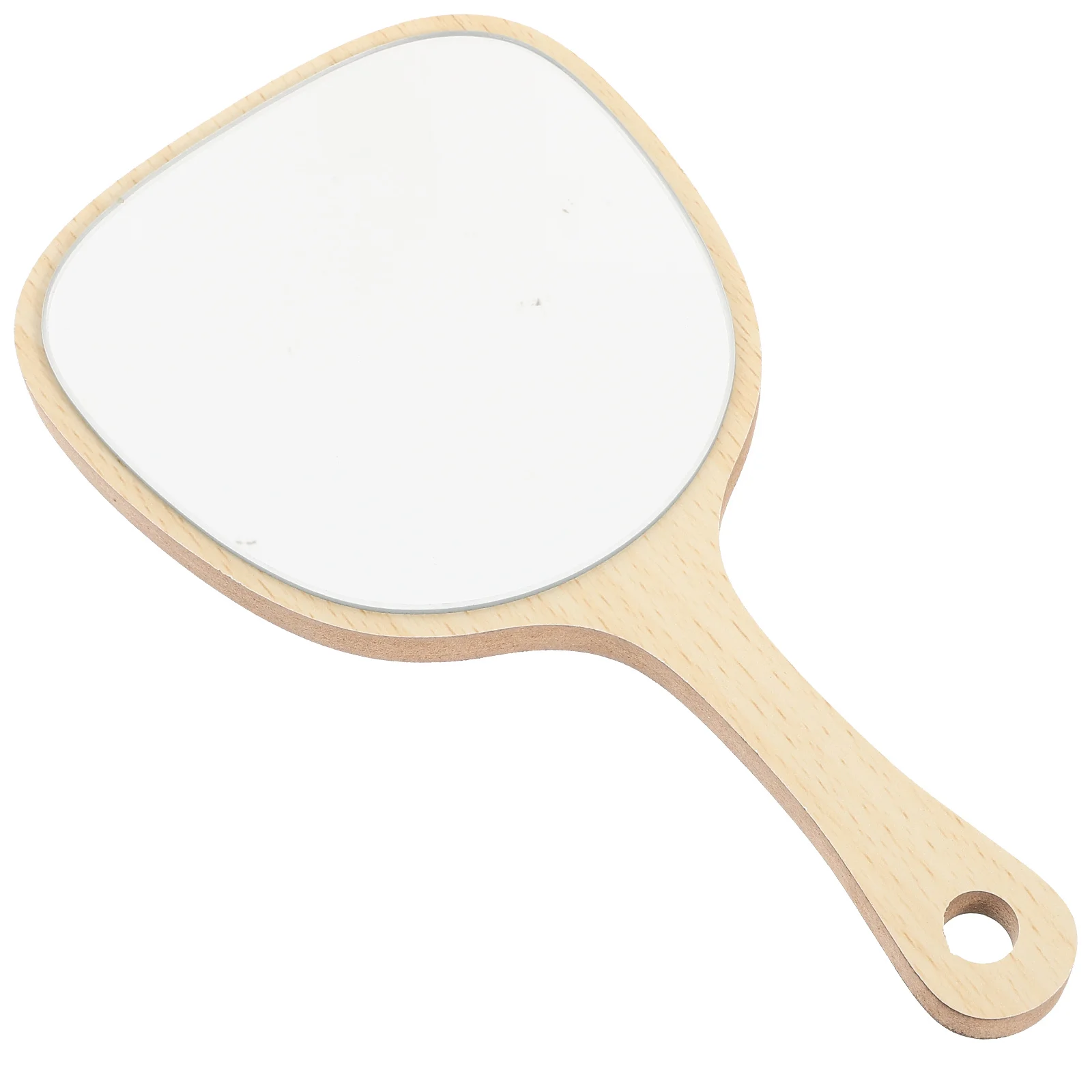 

Wooden Handle Mirror, Round Hand Mirror Wood Frame Handheld Mirror with Handle for Makeup Travel Use Decorative mirrors