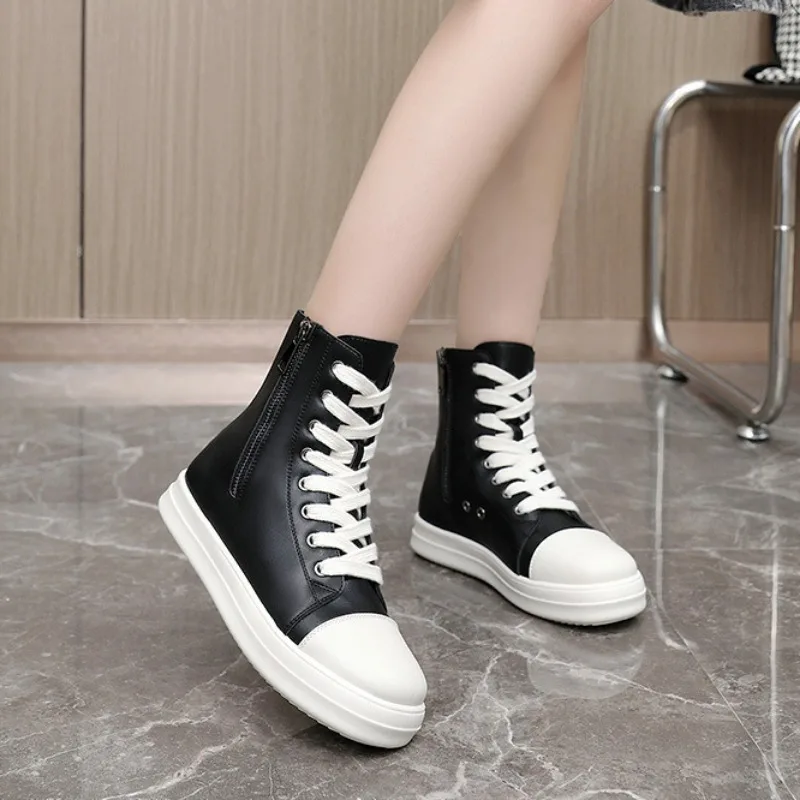 Туфли женские из лакированной кожи Классические повседневные кроссовки на